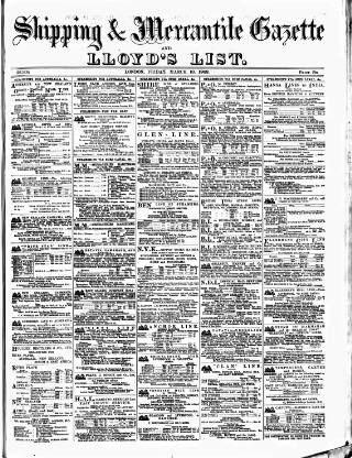 cover page of Lloyd's List published on March 19, 1909
