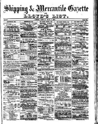 cover page of Lloyd's List published on May 4, 1914