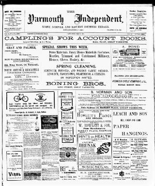 cover page of Yarmouth Independent published on May 2, 1903
