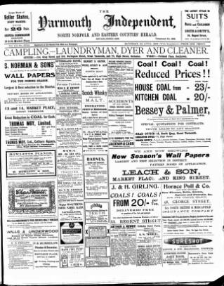 cover page of Yarmouth Independent published on April 4, 1908