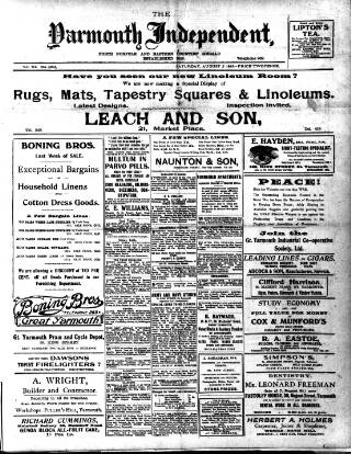 cover page of Yarmouth Independent published on August 2, 1919