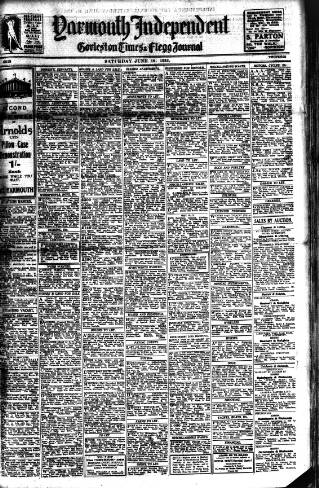 cover page of Yarmouth Independent published on June 18, 1932