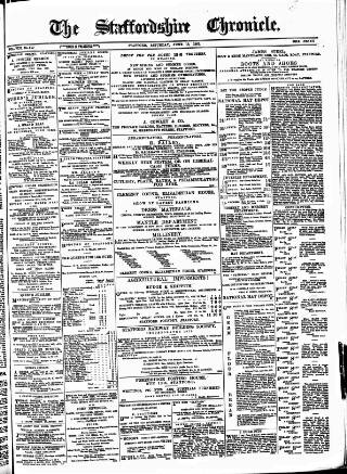 cover page of Staffordshire Chronicle published on June 18, 1887