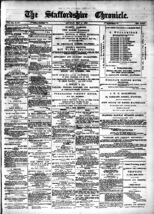 cover page of Staffordshire Chronicle published on May 4, 1889