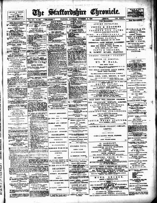 cover page of Staffordshire Chronicle published on November 2, 1895