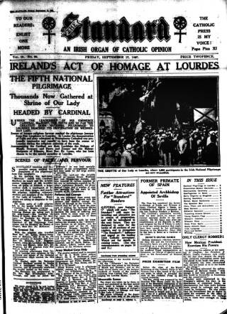 cover page of Catholic Standard published on September 17, 1937