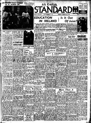 cover page of Catholic Standard published on March 19, 1943