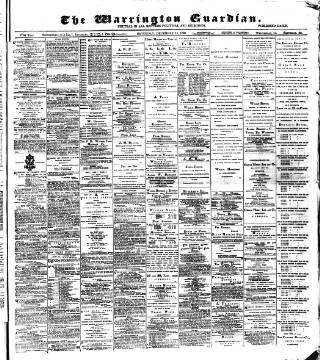 cover page of Warrington Guardian published on December 14, 1889