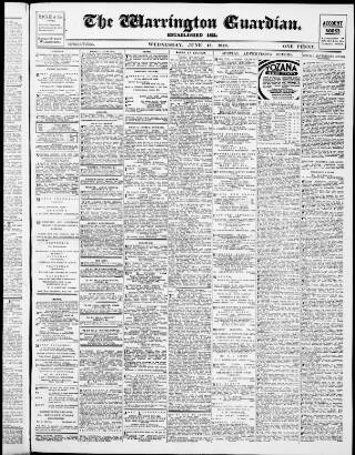 cover page of Warrington Guardian published on June 18, 1919