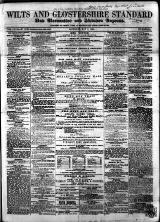 cover page of Wilts and Gloucestershire Standard published on May 2, 1863