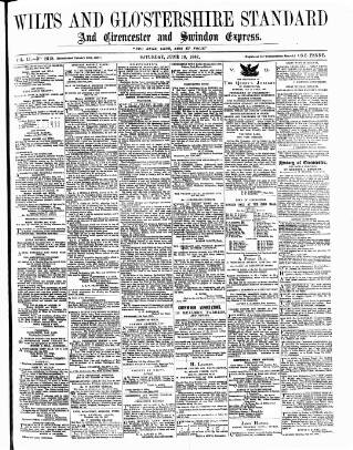 cover page of Wilts and Gloucestershire Standard published on June 18, 1887