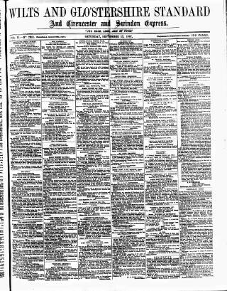 cover page of Wilts and Gloucestershire Standard published on September 17, 1887