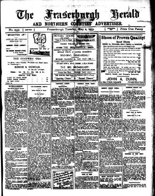 cover page of Fraserburgh Herald and Northern Counties' Advertiser published on May 2, 1933