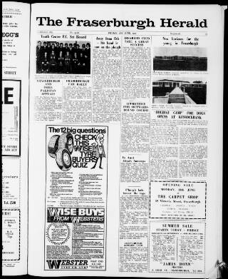 cover page of Fraserburgh Herald and Northern Counties' Advertiser published on June 18, 1971