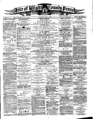 cover page of Isle of Wight County Press published on May 4, 1889