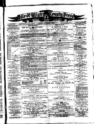cover page of Isle of Wight County Press published on September 17, 1892