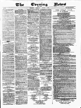 cover page of Glasgow Evening Post published on August 2, 1883
