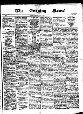 cover page of Glasgow Evening Post published on February 2, 1885