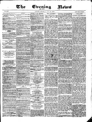 cover page of Glasgow Evening Post published on June 18, 1885