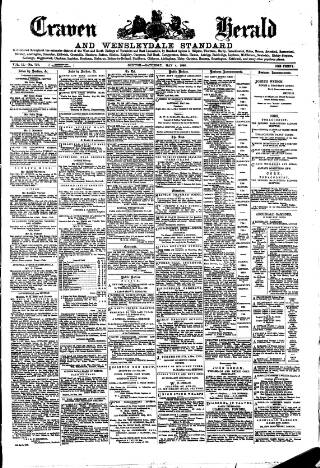 cover page of Craven Herald published on May 4, 1889