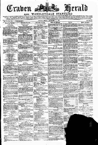 cover page of Craven Herald published on September 17, 1897