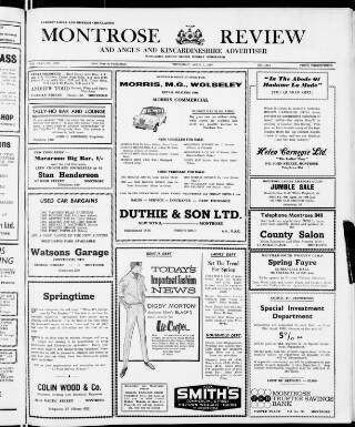 cover page of Montrose Review published on April 1, 1965