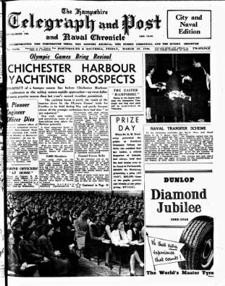 cover page of Hampshire Telegraph published on March 19, 1948