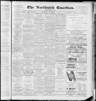 cover page of Northwich Guardian published on November 2, 1915