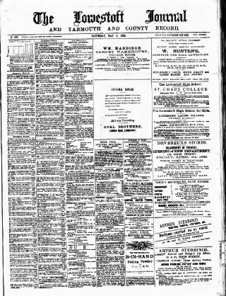 cover page of Lowestoft Journal published on May 4, 1889
