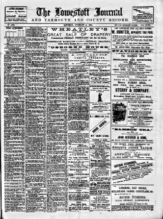 cover page of Lowestoft Journal published on February 2, 1895