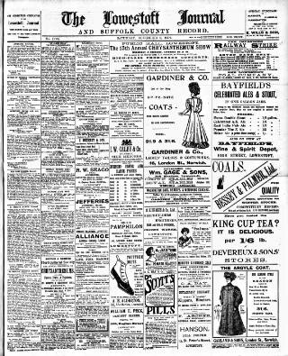 cover page of Lowestoft Journal published on November 2, 1907