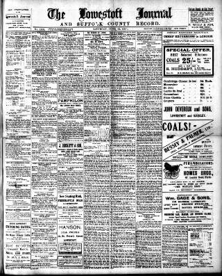 cover page of Lowestoft Journal published on June 18, 1910