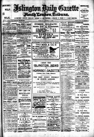 cover page of Islington Gazette published on August 2, 1904