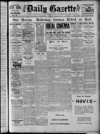 cover page of Islington Gazette published on May 4, 1917