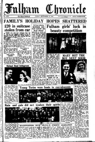 cover page of Fulham Chronicle published on September 17, 1948