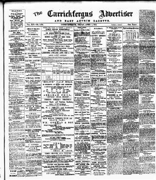 cover page of Carrickfergus Advertiser published on April 1, 1904
