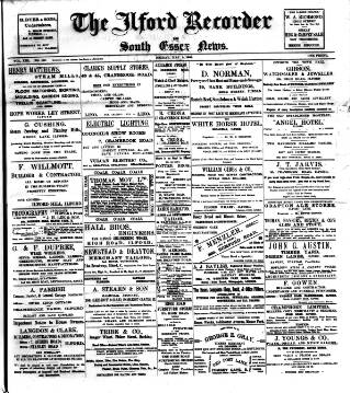 cover page of Ilford Recorder published on May 2, 1902