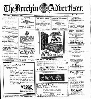 cover page of Brechin Advertiser published on June 18, 1946