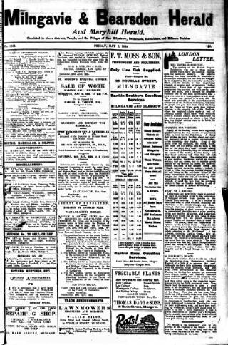 cover page of Milngavie and Bearsden Herald published on May 2, 1924
