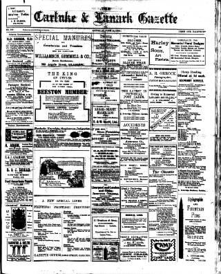 cover page of Carluke and Lanark Gazette published on June 18, 1910