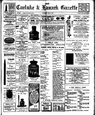 cover page of Carluke and Lanark Gazette published on May 4, 1912