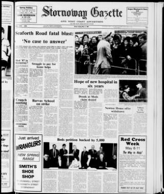 cover page of Stornoway Gazette and West Coast Advertiser published on May 4, 1985