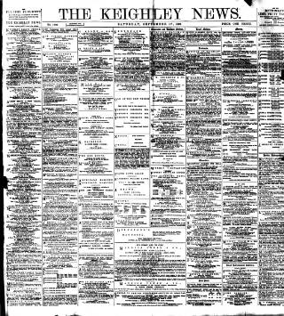cover page of Keighley News published on September 17, 1898
