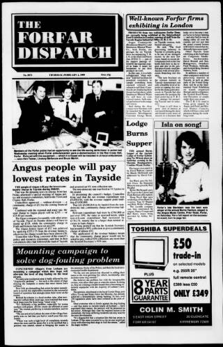 cover page of Forfar Dispatch published on February 2, 1989
