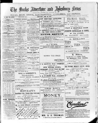 cover page of Bucks Advertiser & Aylesbury News published on June 18, 1904