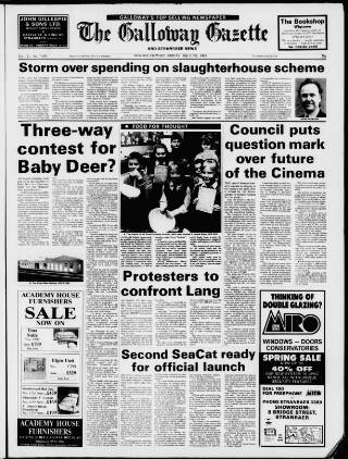 cover page of Galloway Gazette published on June 18, 1993