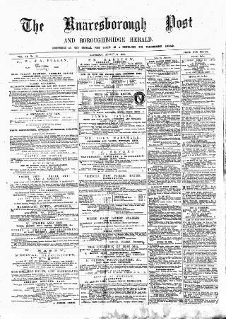 cover page of Knaresborough Post published on August 2, 1873
