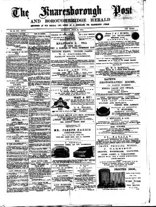 cover page of Knaresborough Post published on June 18, 1887