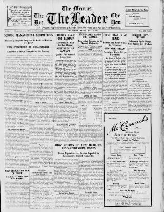 cover page of Mearns Leader published on May 4, 1928