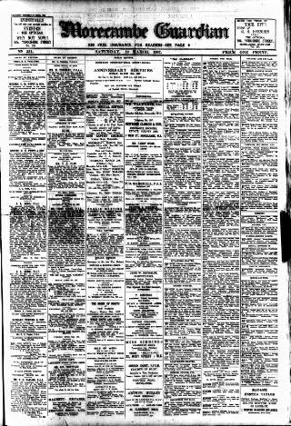 cover page of Morecambe Guardian published on March 19, 1927